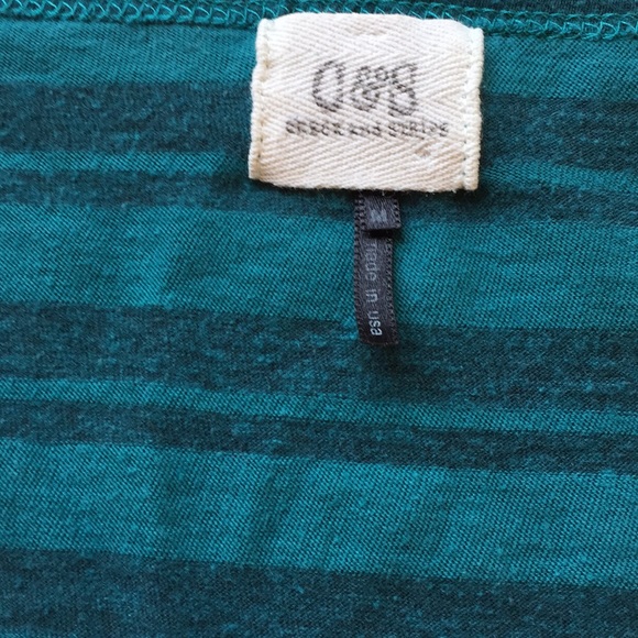 C&S long sleeved striped Teal/darkest blue green - Picture 2 of 8